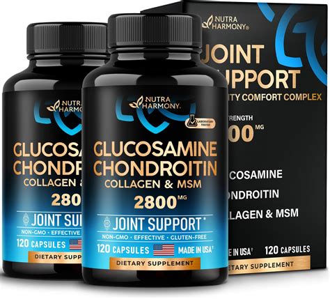 Amazon.com: Glucosamine Chondroitin MSM Collagen | FSA HSA Eligible | Joint Support Supplement ...