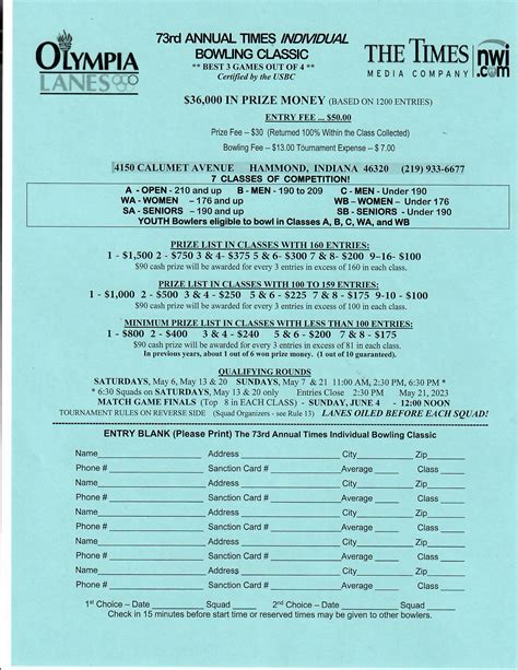 Olympia Lanes Hammond > Tournaments