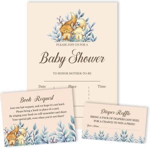 Inkdotpot Set Of 30 Invitations-Diaper Raffle Tickets And Baby Shower ...