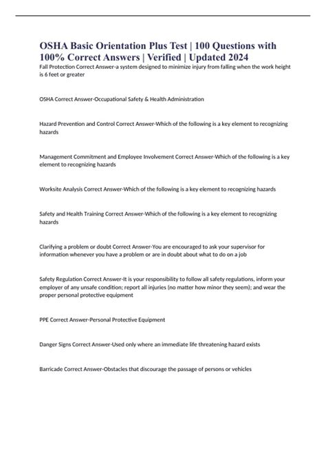 Image result for Basic Orientation Plus Test Questions