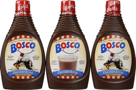 Amazon.com : Bosco Original Chocolate Syrup, 22oz Squeeze Bottle (3 ...