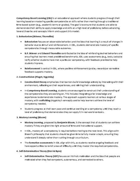 Competency - Competency-Based Learning (CBL) is an educational approach ...