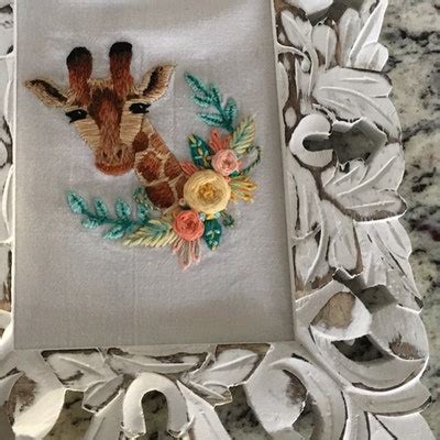 Buy Giraffe Beginner Hand Embroidery Pattern, DIY Animal Hoop Art ...