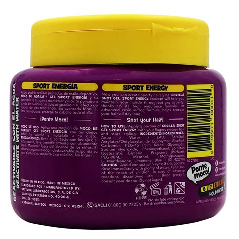 Moco de Gorila Gorilla Snot Gel Sport Energy Hair Styling Gel - 3-Pack ...