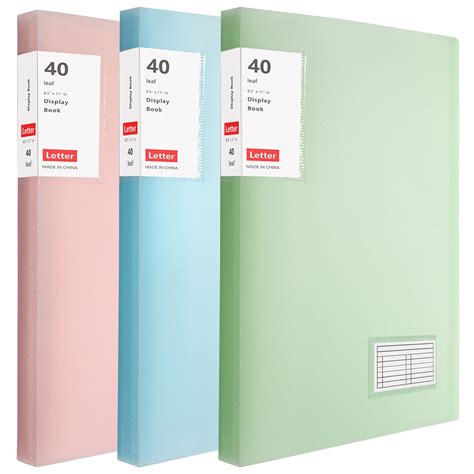 Binder With Plastic Sleeves 8 5x11 3 Pack 40 Pocket | Desertcart New ...