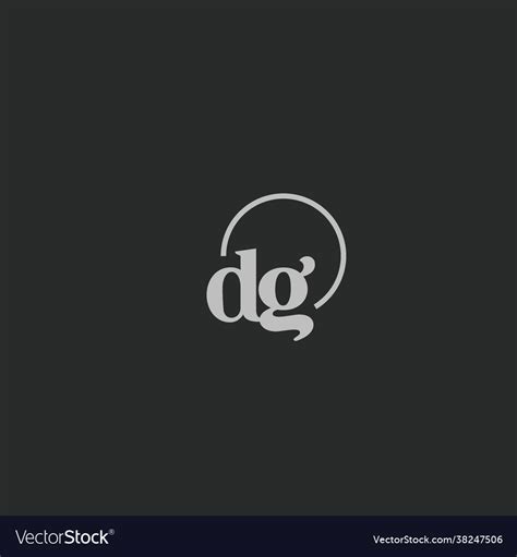 Letter dg logo design template Royalty Free Vector Image