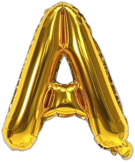 Letter Balloons Gold, 40 Inch Alphabet Name Balloons, Large Mylar Self Inflating Custom Balloon ...