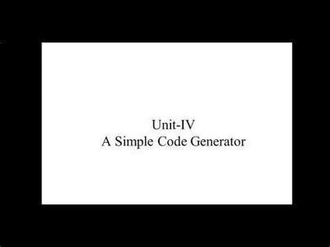 Image result for Simple Code Generator Example