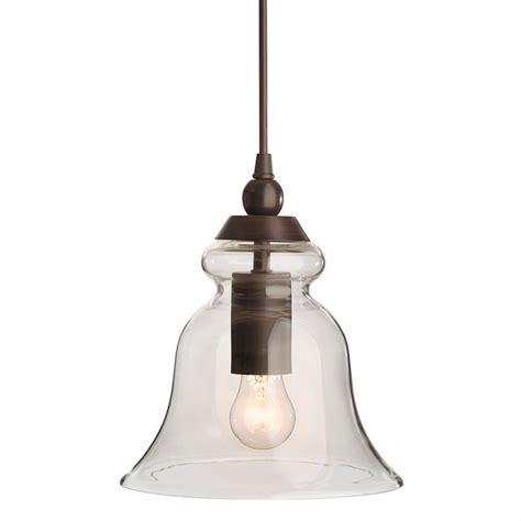 allen + roth Bronze Vintage Clear Glass Globe Mini Hanging Pendant ...