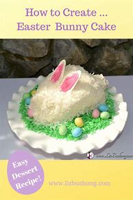 Image result for How to Make a Bunny Cake for Easter
