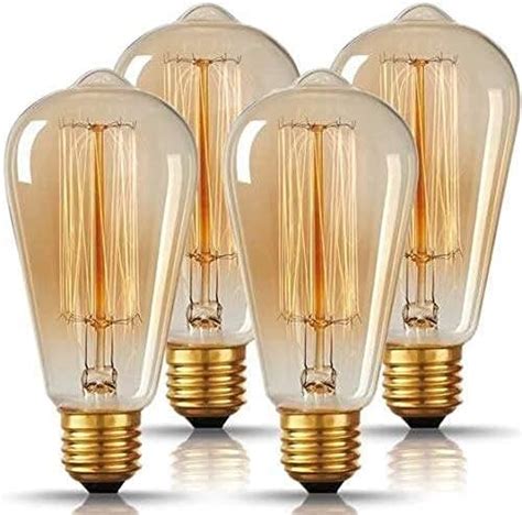 Buy Ahuja International E27 Base 40W ST64 Edison Tungsten Squirrel Cage ...