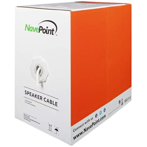 NavePoint 500ft In-Wall Speaker Cable Wire - CL2, India | Ubuy