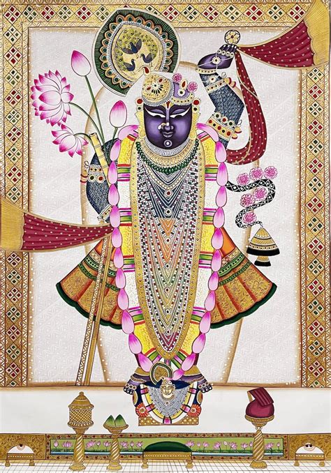 Buy Shrinathji Pichwai Painting, Wall Decor, Cow Pichwai Art Handmade ...
