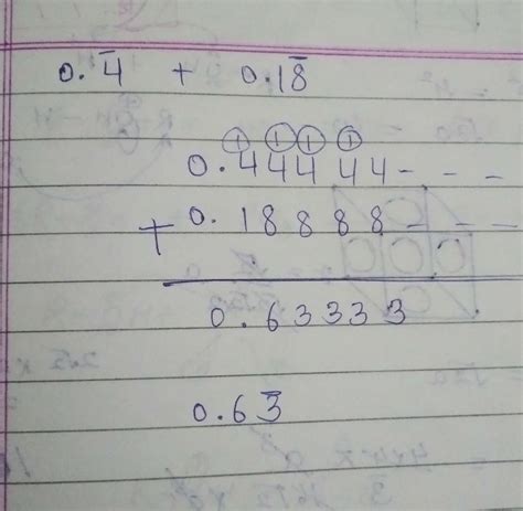 Simplify 0.4(bar on 4)+0.18(bar on 8) - Brainly.in