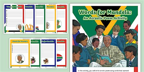 Words for Mandela: An Acrostic Poem Activity (teacher made)