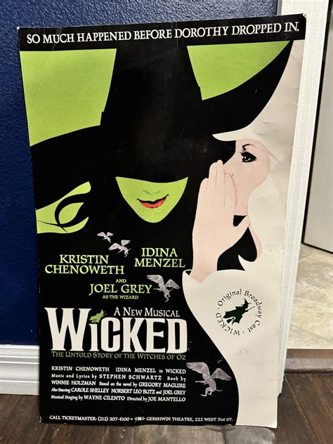 Wicked Original Broadway Cast Poster (w/ Metallic Stamp) : r/Broadway