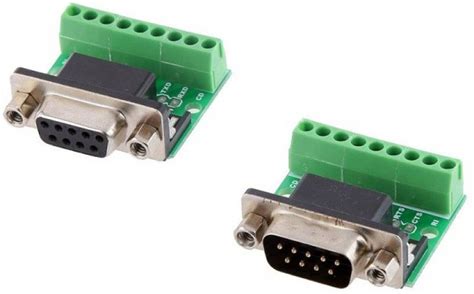 SunRobotics DB9 SOLDERLESS 9 PIN TERMINAL FEMALE/ MALE RS232 RS485 ...