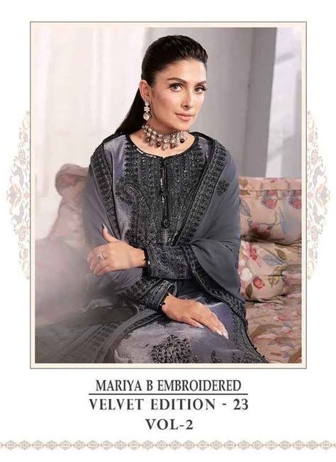 Shree Fabs Maria B Embroidered Velvet Edition 23 Vol 2 Velvet Dress ...