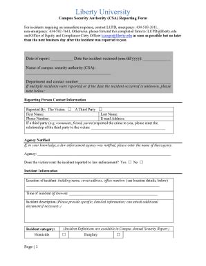 Fillable Online Clery Report by Liberty University - Issuu Fax Email ...