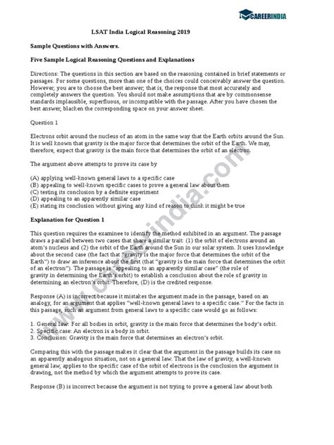 Image result for LSAT Question Examples