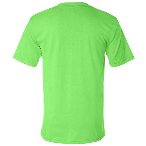 Bayside 1725 USA-Made 50/50 Short Sleeve T-Shirt with a Pocket - Lime ...