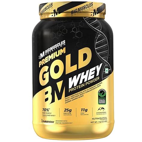 Buy Bigmuscles Nutrition Premium Gold Whey [1Kilogram, Double Rich ...