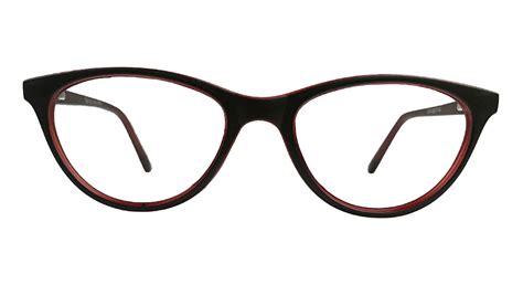 Matte Black & Red Oval Eyeglasses – Bombay Optical