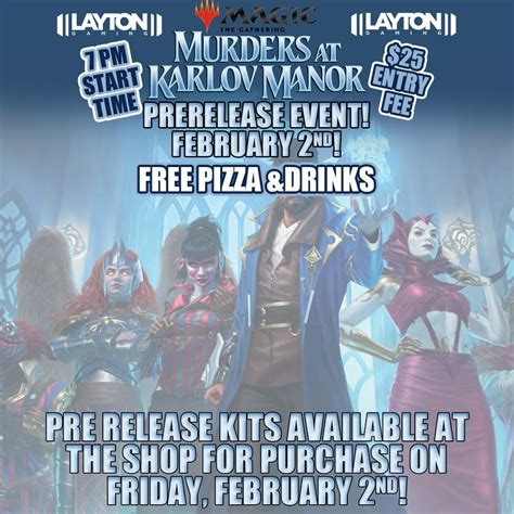 MTG Murders at Karlov Manor Prerelease Event at Layton Gaming!, Layton ...