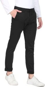 U.S. POLO ASSN. Regular Fit Men Black Trousers - Buy U.S. POLO ASSN ...