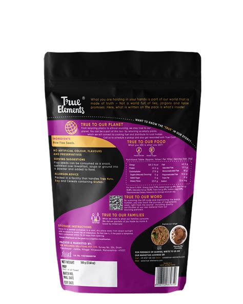 Raw Flax Seeds Online - Fibre Rich Flax Seeds | True Elements