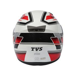 TVS Helmet Full Face White/Red Graphic Design for Extra Style