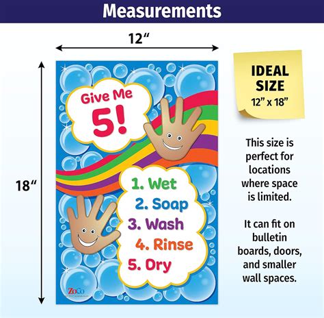 Safety Magnets Laminated Handwashing Poster for Kids - Hygiene India | Ubuy