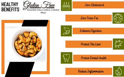 Fenny's Roasted Chilli Garlic Flavored Cashew (Kaju) 100 Gm Jar Pack of ...