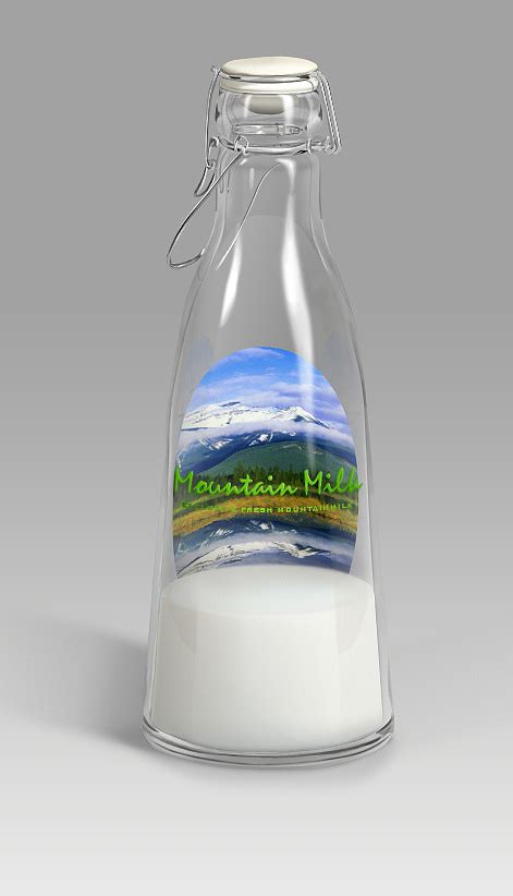 玻璃质感的练习~牛奶瓶|UI|图标|小鱼朵 - 原创作品 - 站酷 (ZCOOL)