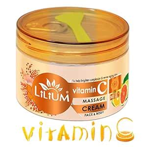 Buy Lilium Vitamin C Face & Body Massage Cream, 250g | To Help Brighten ...