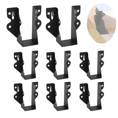 Amazon.com: 8 Pcs 2x4 Joist Hanger, Black Powder-Coated for Rafter ...
