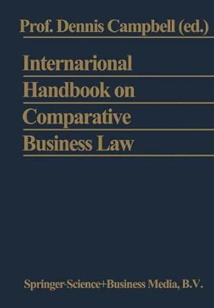 International Handbook on Comparative Business Law eBook : Campbell ...