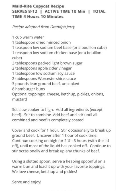 Image result for Homemade Maid-Rite