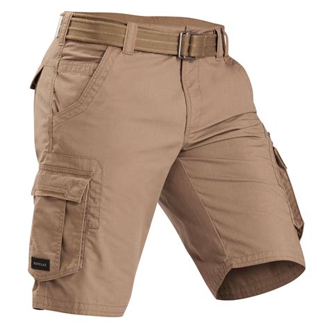 Buy Men's Travel Trekking Cargo Shorts Brown Online | Decathlon
