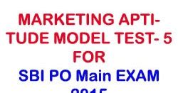 Marketing Aptitude Sample Test Practice Paper - 5 for SBI PO Mains 2015 ...