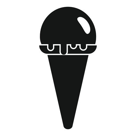 Chocolate ball ice cream icon, simple style 14568175 Vector Art at Vecteezy