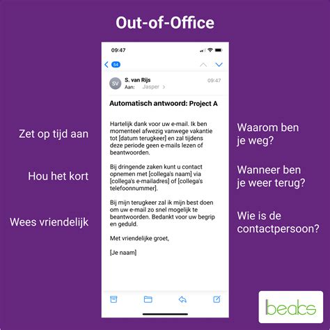 Out-of-office: 13 Voorbeelden en Tips - Beaks.nl