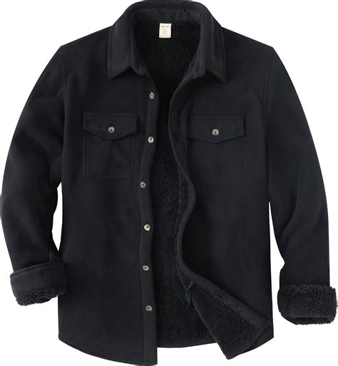 Men's Warm Sherpa Lined Fleece Plaid Flannel Shirt Jacket(All Sherpa ...