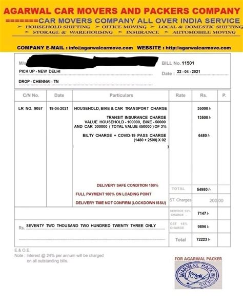 Agarwal Packers And Movers — Fraud / Cheating - Fake Agarwal Packers ...