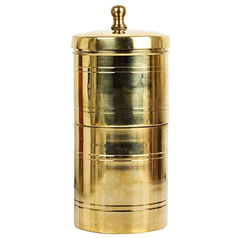 AERO Traditional Filter Coffee Maker, Brass, South Indian Drip Style ...