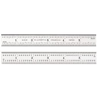 Starrett C616R-6 Spring Tempered Steel Rule With Inch Gradua : Amazon ...