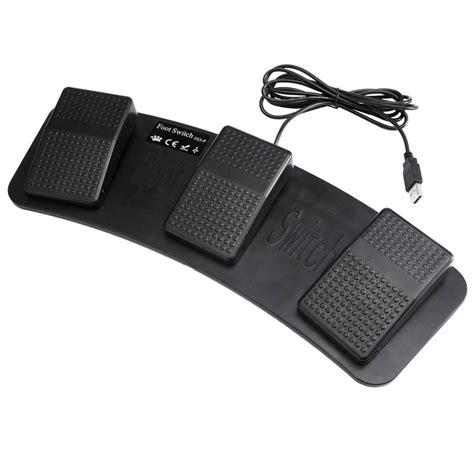 USB Triple Foot Switch Keyboard Mouse Control Action 3 Three Pedal HID ...