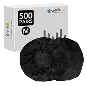 Geekria 500 Pairs Disposable Headphone Covers Compatible with Over-Ear ...