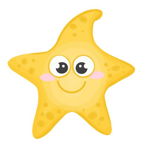 dibujo de dibujos animados de una estrella de mar, ilustración de ...