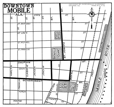 Map Of Downtown Mobile Alabama